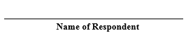 Name Line for Respondent